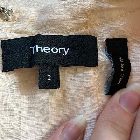 Theory Kalsington Crunch Wash A-Line Mini Dress 2 - Picture 5 of 7